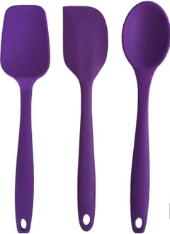 Bybirgül Large Non-stick Silicone Spatula Spoon Dough Scraper Spatula Purple (Set of 3) - pzsku/Z76B4F4A85F00EDBFE477Z/45/_/1725724375/bcfda0a6-9b7f-41c5-9884-0aecf52d13ec