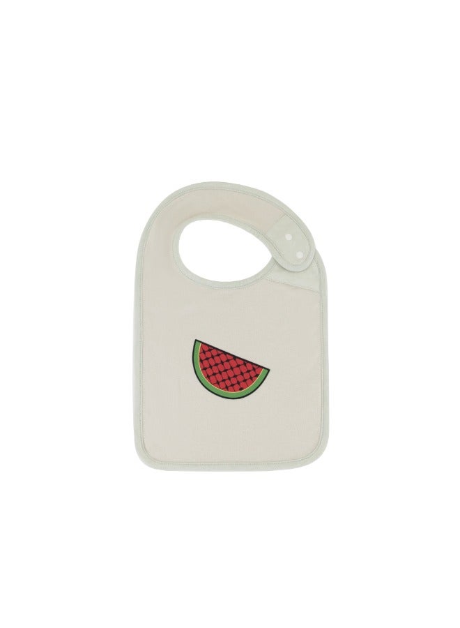 Lullaby Bloom Premium Certified Organic Cotton and Bamboo Baby Bib - Palestine