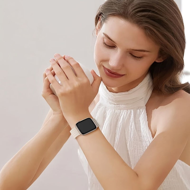 قطعتان من حزام مغناطيسي بلونين متوافق مع ساعة Apple Watch مقاس 42 و44 و45 و46 و49 مم - Image 5