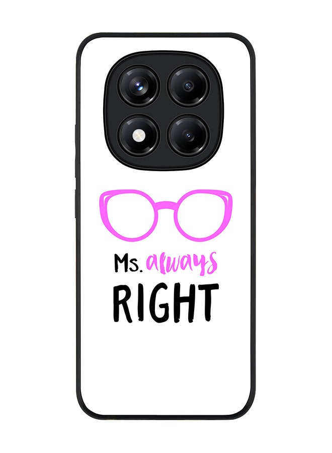 Stylizedd For Xiaomi Redmi Note 14 Pro 5G / X7 5G Case,Slim fit Camera Protection, Shockproof Thin Phone cover  - Ms. Always Right - Image 1