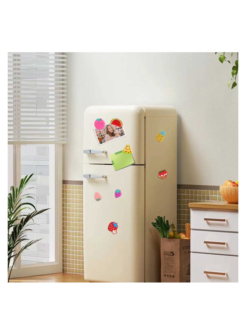 Zikra 16Pcs 3D Cartoon Fridge Magnets for Kids, Fun Learning with Colorful Fruits & Desserts, Durable, Soft PVC - Perfect for Home, Office, School Use - Image 4