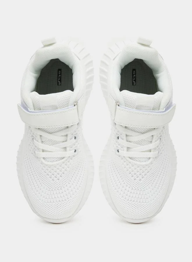 Styli Styli Textured Lace Up Sneakers