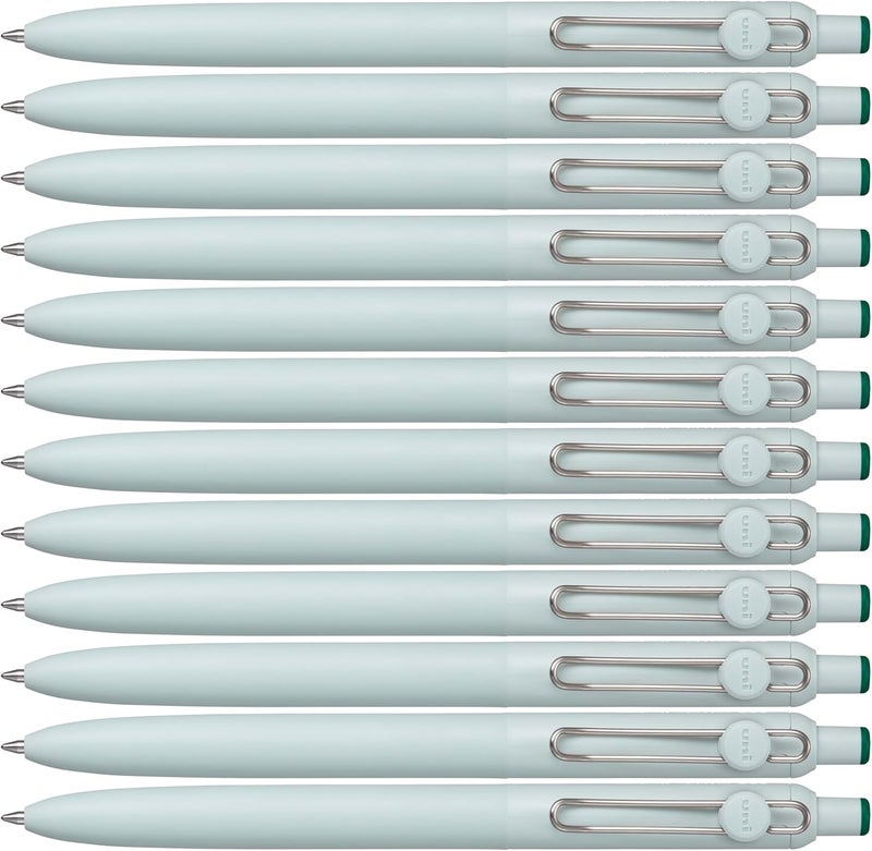 يوني بول Uni-ball Zento Liquid Ink Fine Green Pens - Pack of 12 - Image 1