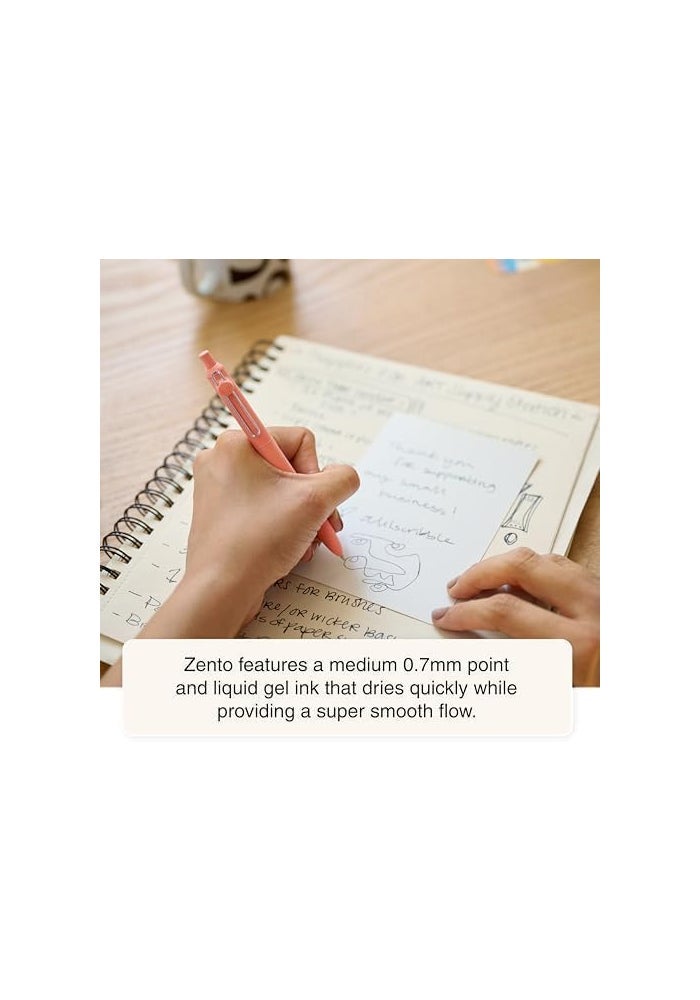 يوني بول Uni-ball Zento Liquid Ink Fine Green Pens - Pack of 12 - Image 4