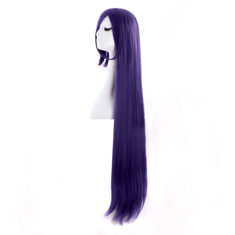 MapofBeauty 40" 100cm Anime Costume Long Straight Cosplay Wig Party Wig (Dark Purple) - Image 2