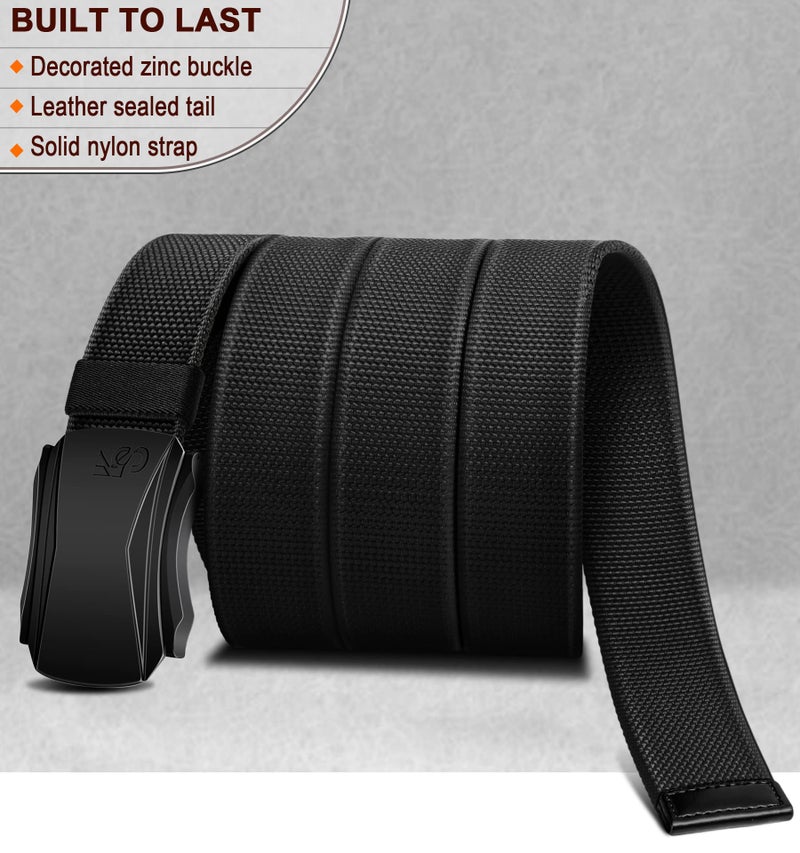KEMISANT Mens Belt, Military Tactical Stretch Web Nylon Belt For Hiking Hunting Pants 1.5",Cut For Fit - Image 4