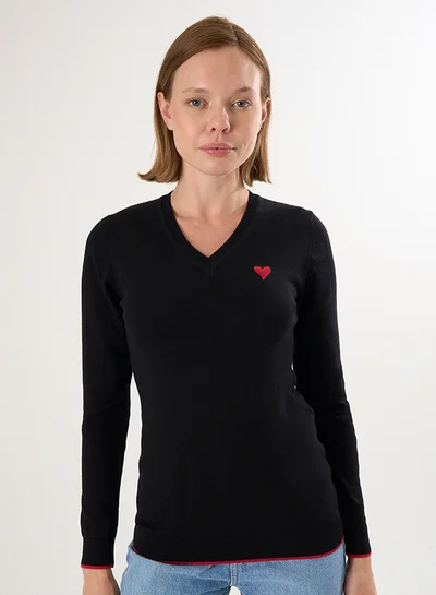 فيليكس هاردي كنزة محبوكة بياقة على شكل حرف