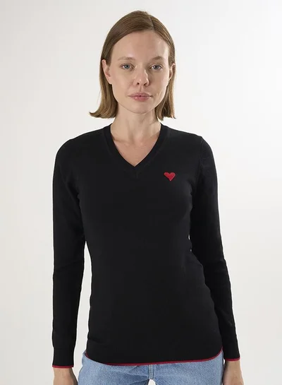 فيليكس هاردي كنزة محبوكة بياقة على شكل حرف