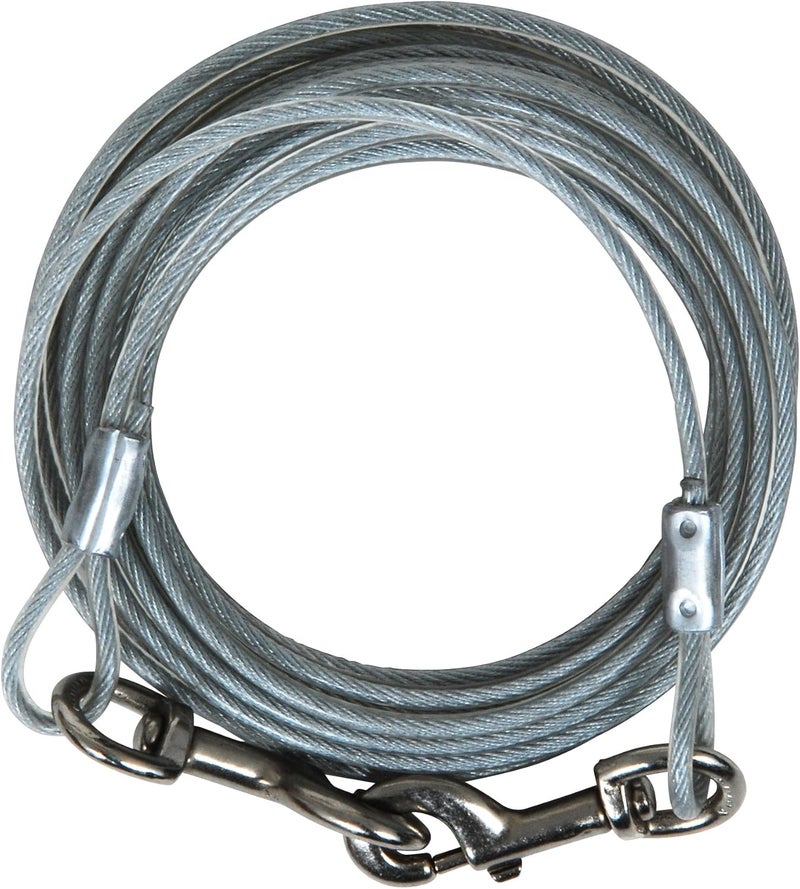 Petmate Aspen Pet Tieout Cable - Heavy Duty 20 Feet for Dogs Up to 100 lbs