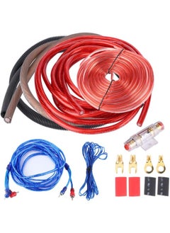 klarako Vehicle Subwoofer Wiring Kit, Vehicle Sound Box Connected Amplifier Wiring kit, 4 Guage 2800W Car Audio Subwoofer Amplifier Speaker Installation Wire Cable Kit Fuse Suit  - Image 1