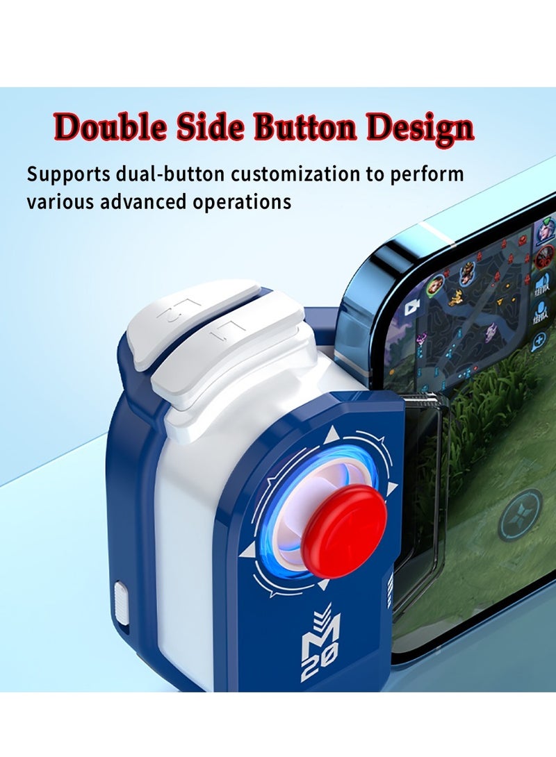 M20 Mobile Game Controller Joystick and L1 L2 Button for PUBG Bluetooth 5.0 Connection Sensitive for Android 7.0 Above Supported.