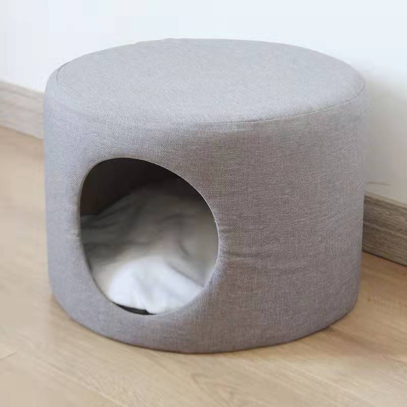 Generic Cat nest four seasons universal closed stool cat sharing cat supplies small kitten House House universal warm ⭐ Gray-no legs ⭐