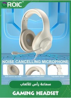 GROIC White Gaming Headset PS5 Headset, Wired Headset with 7.1 Surround Sound, H-7 Gaming Over Ear Headphones with Noise Cancelling Flexible Mic Memory Earmuffs, for PC/PS5/PS/XboxSeries X/S/Switch  - Image 5