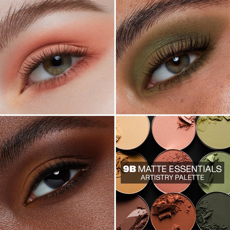 Morphe 9B Matte Essentials Artistry Palette - Warm Toned Makeup Palette - Highly Pigmented Matte Eye Makeup with a Blendable & Buildable Formula (0.35 oz) - Image 4