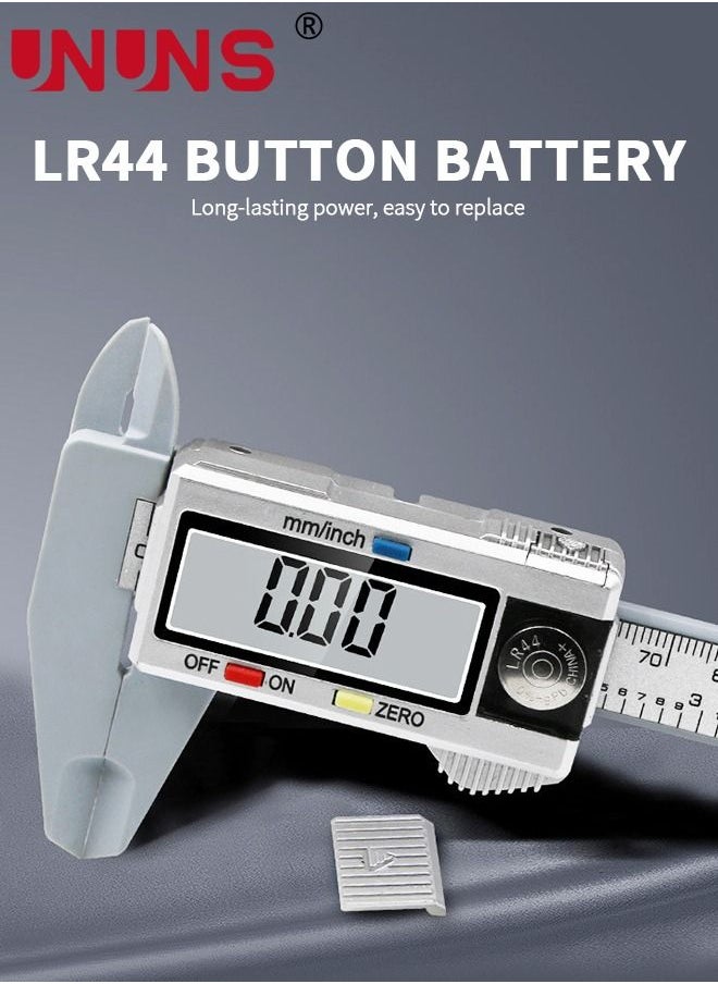 UNUNS - Digital LCD Vernier Calliper,Quick Change Button For Inch Fraction Millimeter Conversions,150MM Digital Caliper Measuring Tool - Image 1