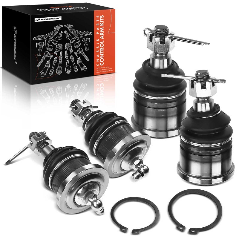 A-Premium APremium Set of 4 Front Upper Lower Ball Joint Kit Compatible with Honda Accord 19982002 Acura TL 19992003 CL 19972003 Isuzu Oasis 19961999