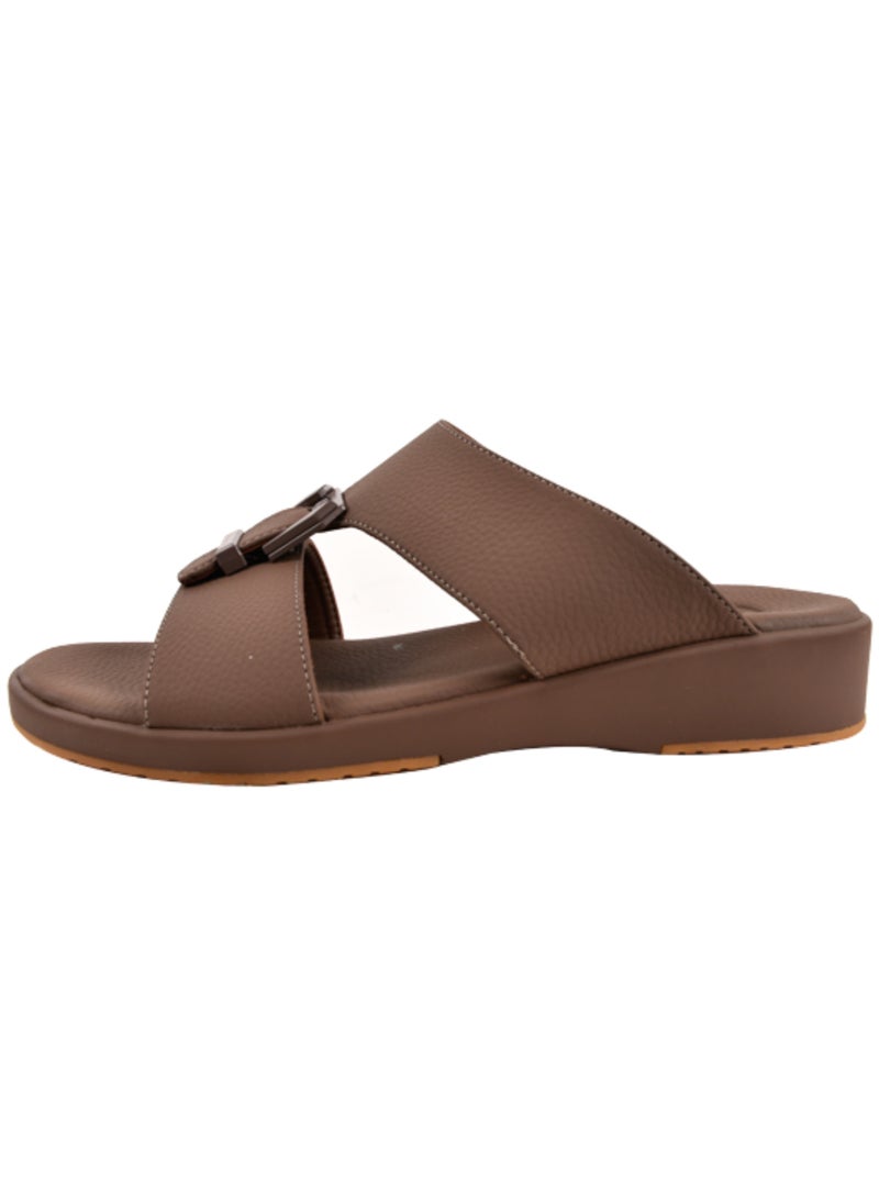 Mens  Dual Textured Strap Sandal Coffee - pzsku/Z76B5AEE93F918679DDFCZ/45/_/1730109801/09ea267b-163f-407f-bcdd-2344994e7f00