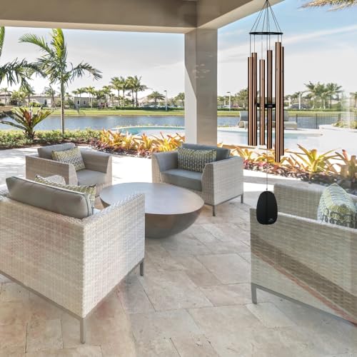 Woodstock Chimes مجموعة وودستوك تشايمز المميزة، أجراس الجنة، برونز 44 بوصة، تصميمات ديكور الرياح للهواء الطلق، الفناء، المنزل أو ديكور الحديقة (BPLBR) - Image 5
