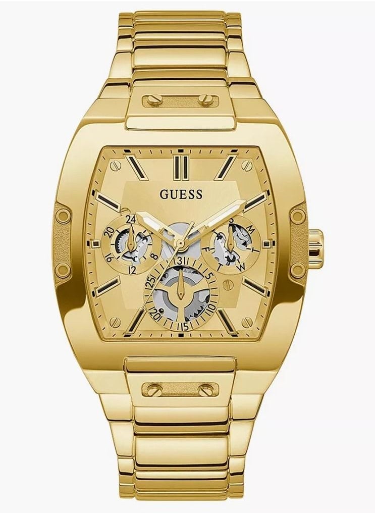 GUESS ساعة جيس فينيكس للرجال متعددة الوظائف بسوار ستانلس ستيل ذهبي - GW0456G2 44 ملم  - Image 1