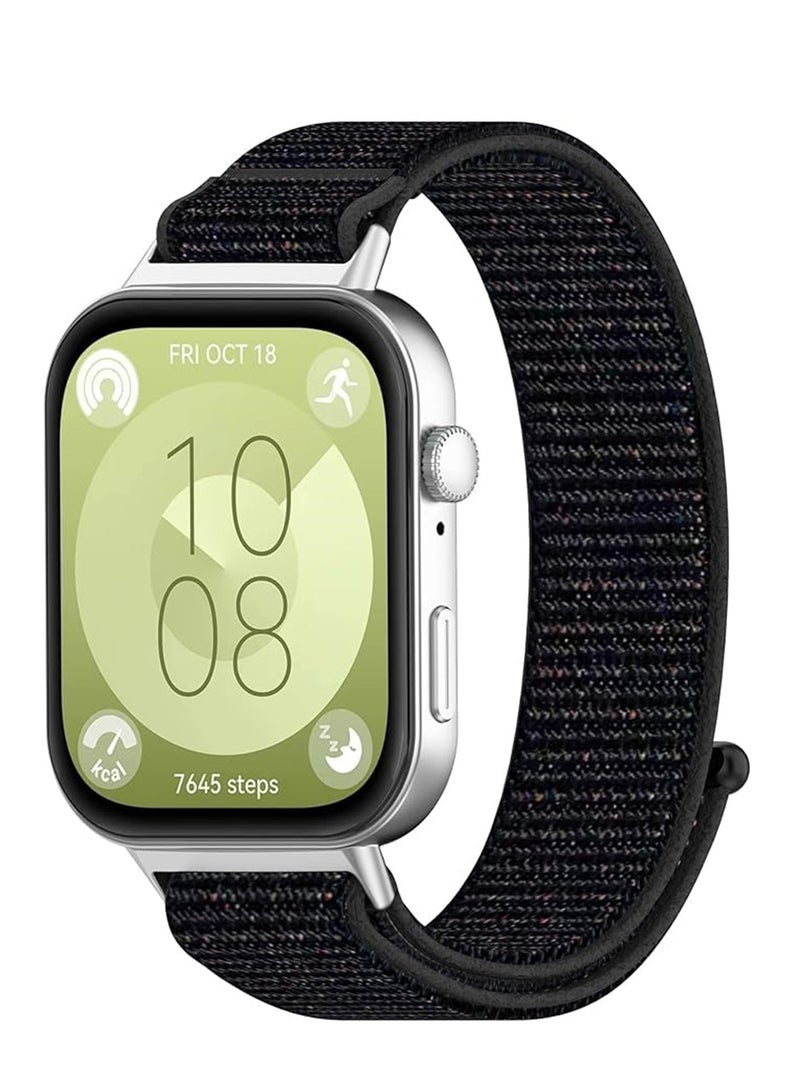 Nylon Straps for Huawei Watch Fit 3 Strap Sports Replacement Strap Breathable Watch Strap Compatible with Huawei Watch Fit 3 Smartwatch  - Image 2