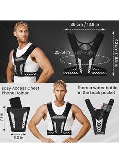 PYC Running Vest with Phone Pocket Lightweight Adjustable Reflective Jogging Vest Marathon Run Vest with Pockets for Women Men WIth HeadBand  - Image 3