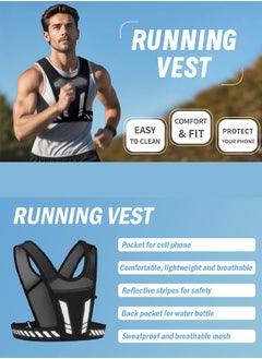 PYC Running Vest with Phone Pocket Lightweight Adjustable Reflective Jogging Vest Marathon Run Vest with Pockets for Women Men WIth HeadBand  - Image 5