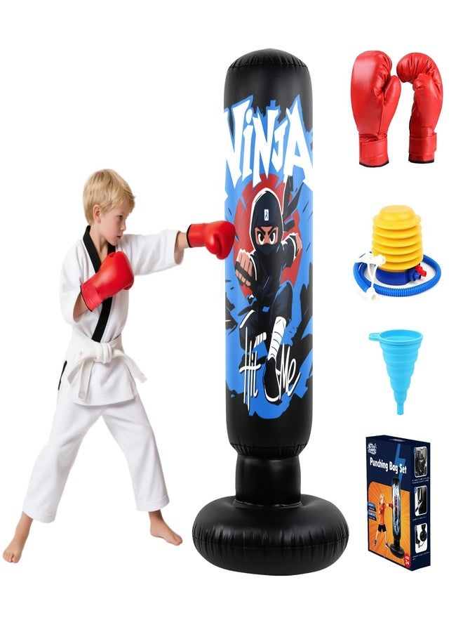 BCWATERFUNPD Punching Bag for Kids - 2026New Inflatable Boxing Bag, Holidays, Birthday Gifts, Kick Bag Equipment for Practice Karate, Taekwondo Kids Punching Bag Birthday Gifts for 36 Months+ - Image 1