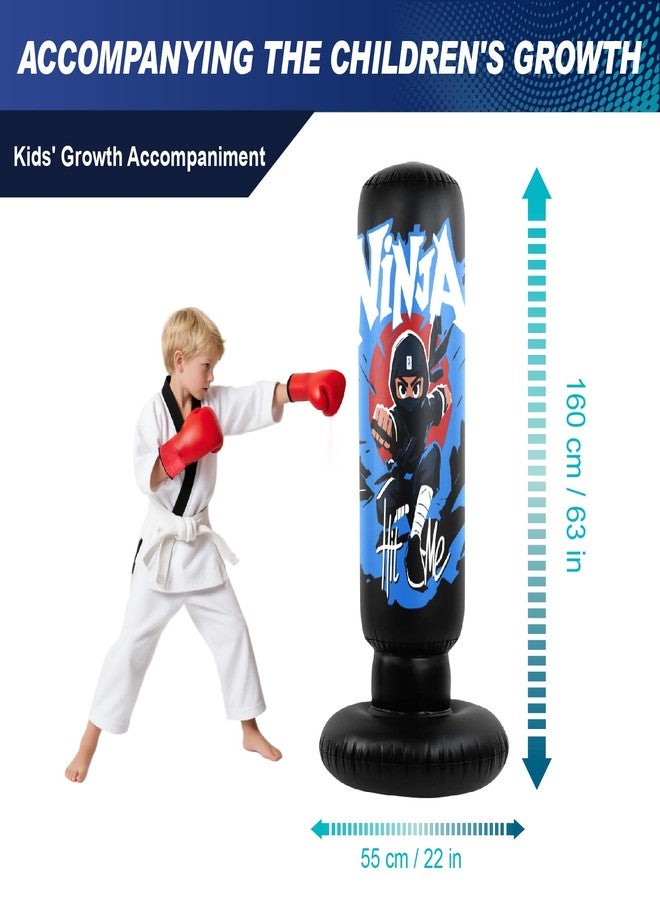BCWATERFUNPD Punching Bag for Kids - 2026New Inflatable Boxing Bag, Holidays, Birthday Gifts, Kick Bag Equipment for Practice Karate, Taekwondo Kids Punching Bag Birthday Gifts for 36 Months+ - Image 2