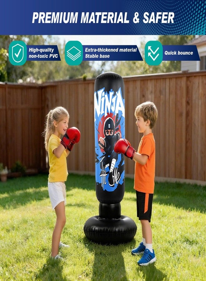 BCWATERFUNPD Punching Bag for Kids - 2026New Inflatable Boxing Bag, Holidays, Birthday Gifts, Kick Bag Equipment for Practice Karate, Taekwondo Kids Punching Bag Birthday Gifts for 36 Months+ - Image 5
