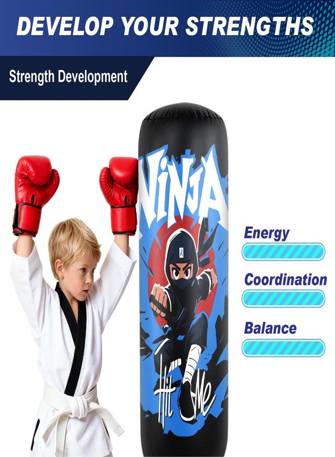 BCWATERFUNPD Punching Bag for Kids - 2026New Inflatable Boxing Bag, Holidays, Birthday Gifts, Kick Bag Equipment for Practice Karate, Taekwondo Kids Punching Bag Birthday Gifts for 36 Months+ - Image 4