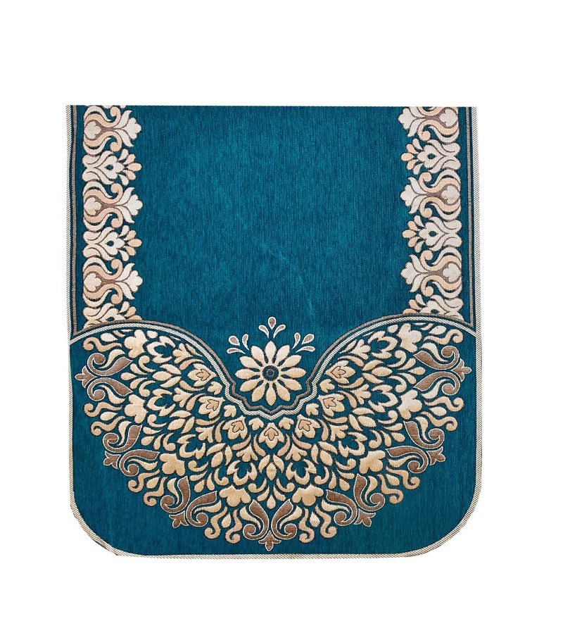 SAWNA HOMES Velvet L Shape Sofa Covers Set - Premium 7 Seater Sofa Slip Protector Covers for Living Room Decor - Heavy Fabric Slip Protector for Long Couch, (Sky Blue) - Image 3