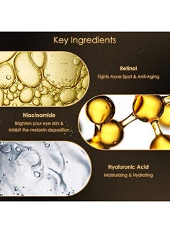 Mylansea Mylansea Anti Aging Eye Cream, Retinol Eye Cream Contains Niacinamide and Hyaluronic Acid, Reduces Wrinkles, Puffiness, Crows Feet and Dark Circles, 1 Oz  - Image 3