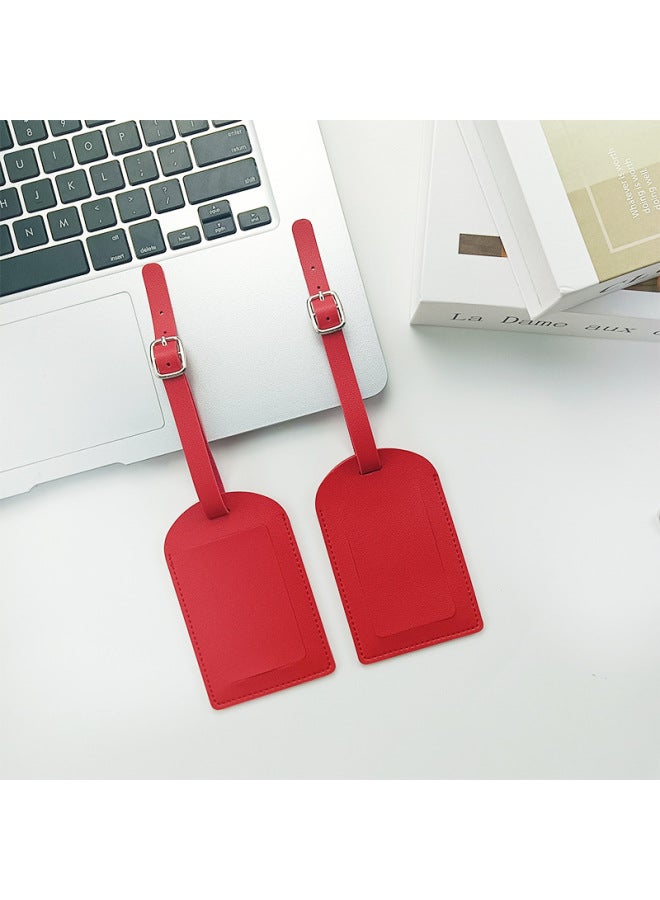 Thickened Pu Leather Boarding Pass Cover Vertical Horizontal Flip Bag Hardware Buckle Gift Inside Signature Paper Luggage Tag-Color:Vertical Flip Light Blue - Image 5