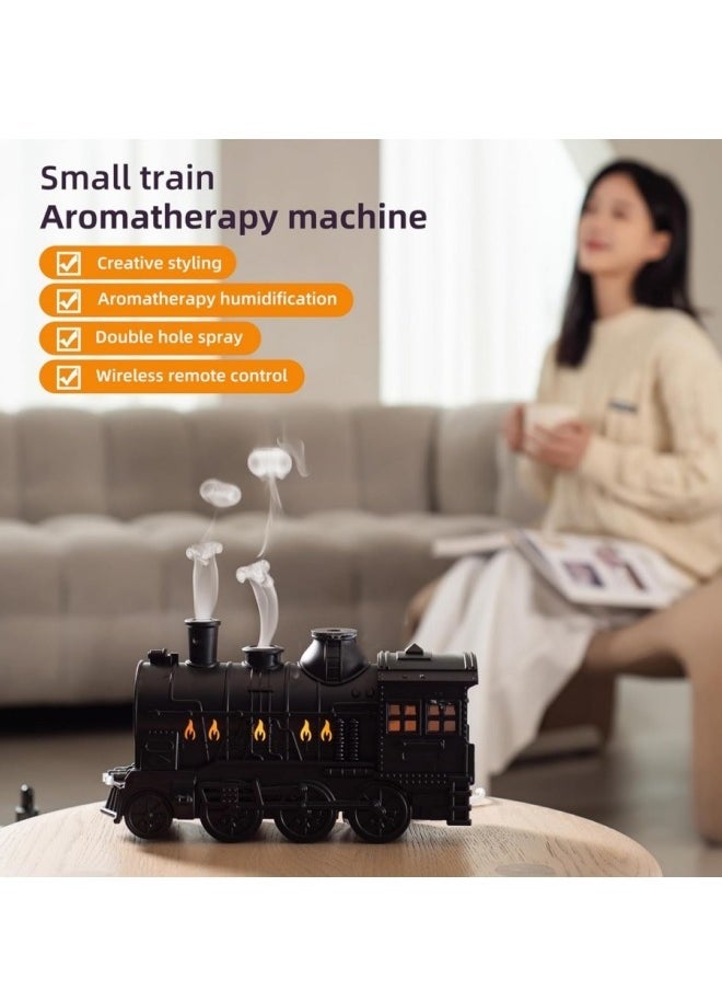 ELTRAZONE Humidifier, 300ml Aromatherapy Diffuser Essential Oil Air Humidifier, Train Diffuser for Large Room Essential Oil, Aromatherapy Diffuser Cool Mist with 2 Lights 2 Mist Modes Auto Off for Home Office Hotel - Image 2