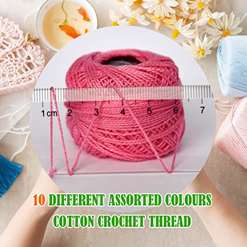 colored bird Crochet Thread 10 Balls Cardinal Size 8 for Crochet Hardanger Cross Stitch Needlepoint Hand Embroidery (Pink Series) - Image 4