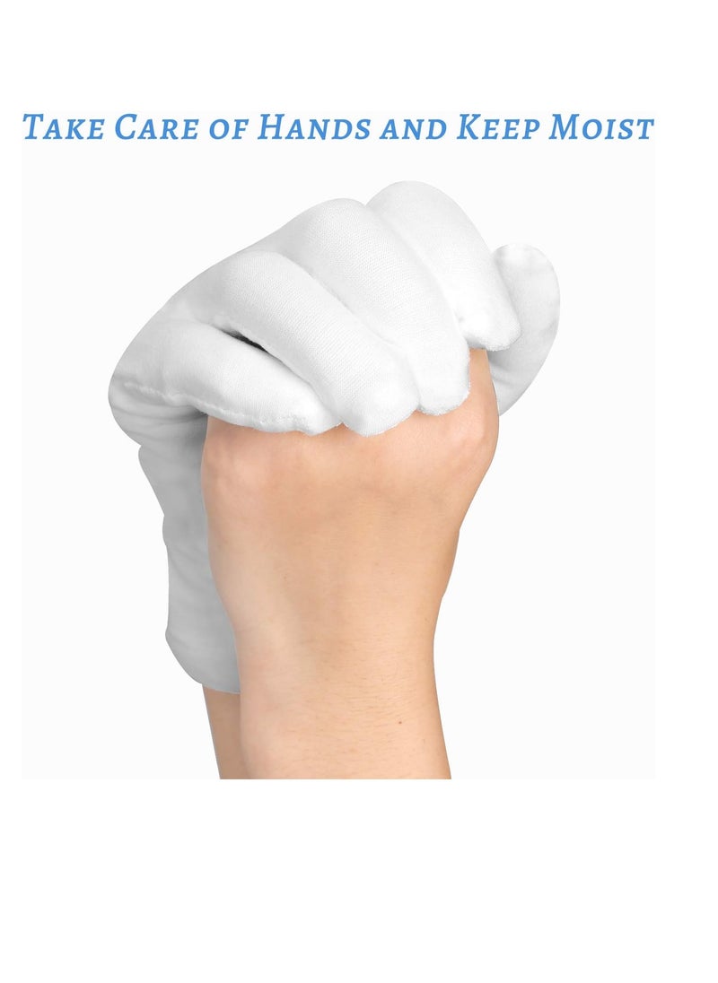 SLWJAXGT - Cotton Gloves, 30 Pcs White Cotton Gloves for Dry Hands Moisturizing Eczema, Washable Cotton Gloves for Men and Women, Stretchable Cloth Gloves for Coin Jewelry Silver Inspection - Image 1