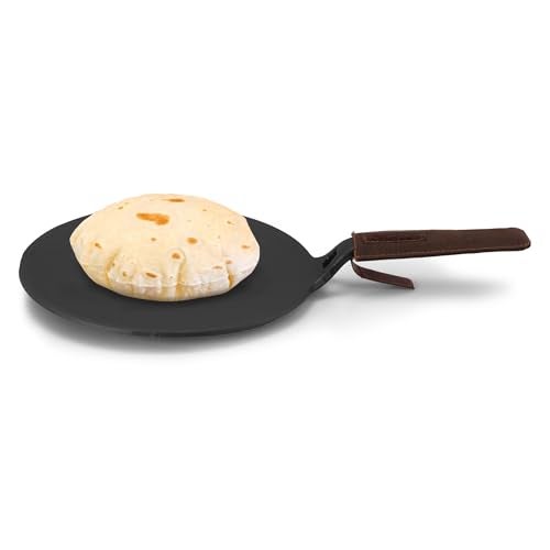 AGARO Royal Pre Seasoned Cast Iron Tawa, 26 CM Diameter, No Chemical Coating, Long Rigid Handle, Fast Heating |Induction & Gas Stove Compatible - Image 1