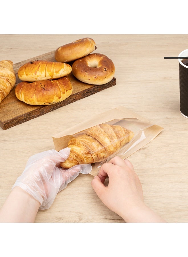 Restaurantware أكياس ورقية بحجم 4.75" × 2.75" × 8.5" للوجبات الخفيفة، 100 كيس خبز ورقي صغير - قابلة للاستخدام مرة واحدة، مع نافذة جانبية، أكياس وجبات خفيفة من ورق كرافت، للبوب كورن، والبسكويت، والبطاطس المقلية، والمزيد - Image 5