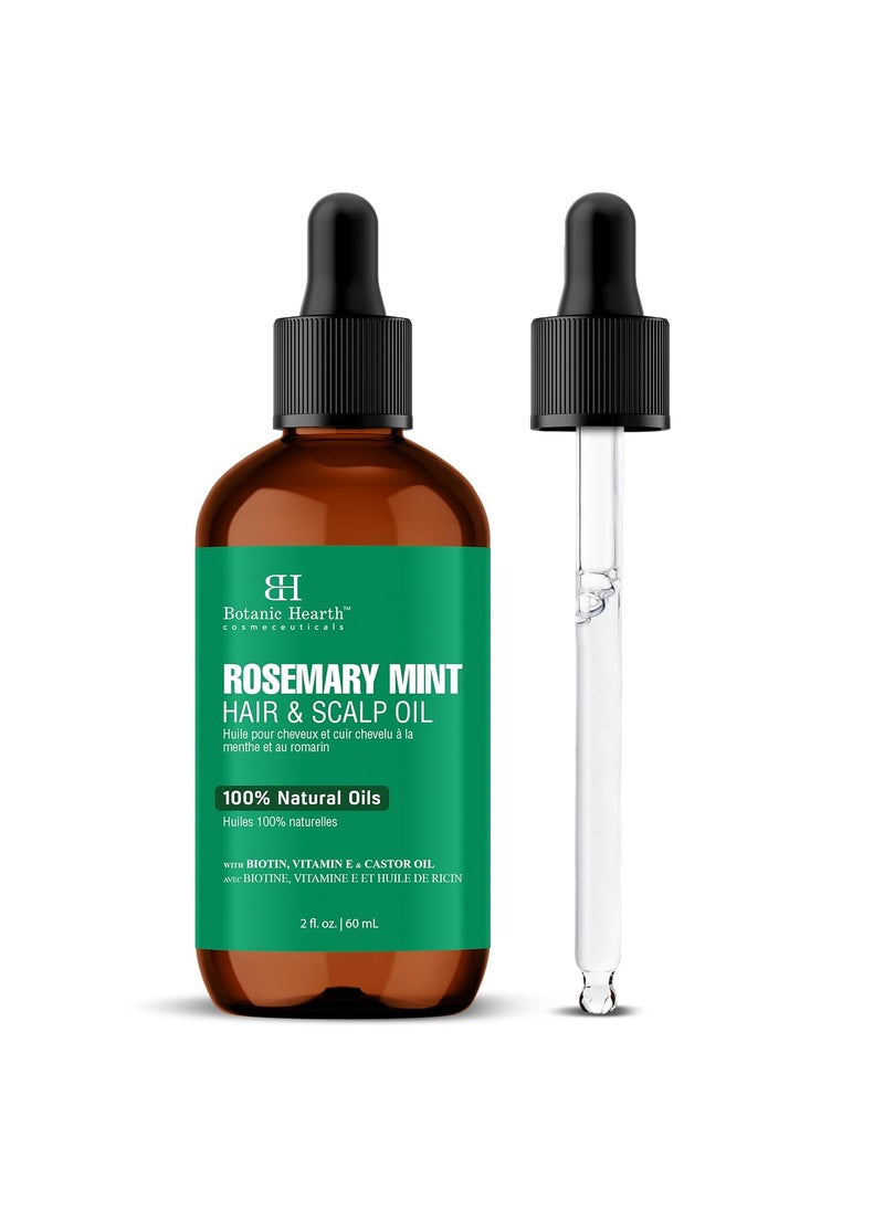 Botanic Hearth Botanic Hearth Rosemary Mint Hair & Scalp Strengthening Oil (2 fl oz) | Natural Hair Growth & Scalp Treatment | Nourishing & Strengthening Essential Oils for Thicker, Healthier Hair 