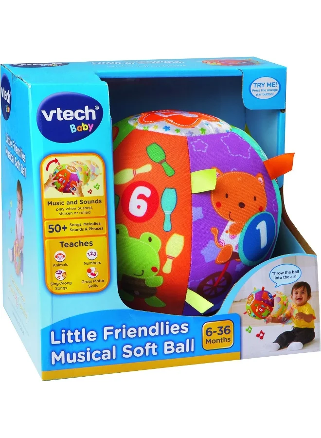 في تك Little Friendlies Musical Soft Ball, Multicolor