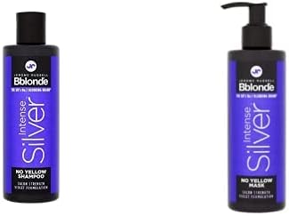 Jerome Russell Bblonde Intense Silver No More Yellow Duo Includes Purple Shampoo and Blonde Hair Toner for Blonde Hair Vegan Sulphate Free