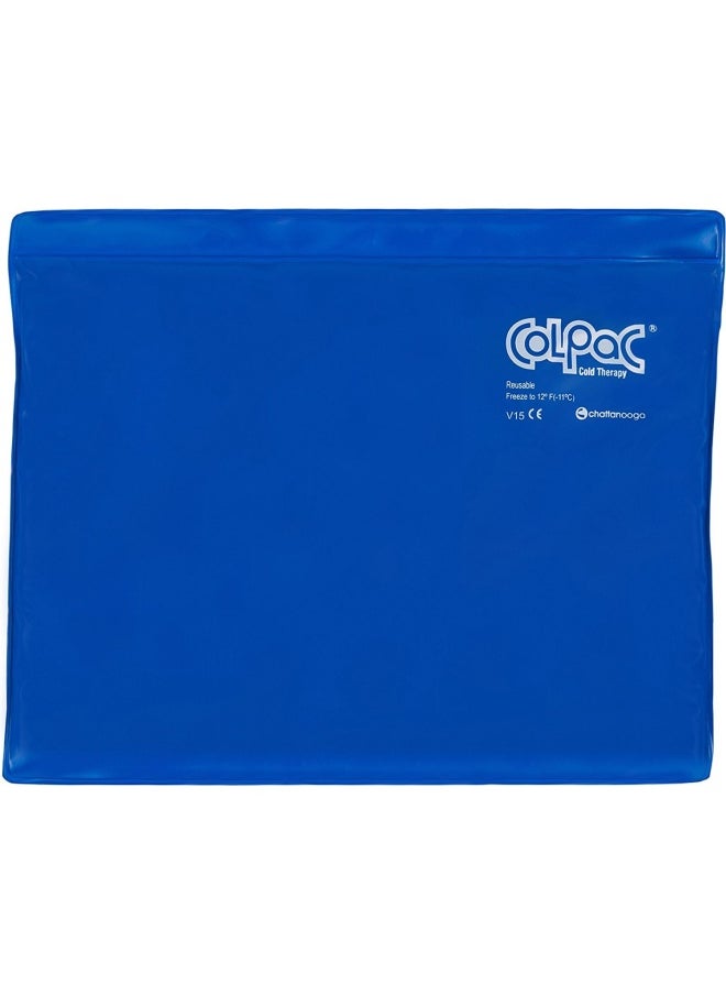 Chattanooga Colpac Reusable Gel Ice Pack Cold Therapy For Knee  Arm  Elbow  Shoulder  Back For Aches  Swelling  Bruises  Sprains  Inflammation  11 X14   - Blue  - Image 1
