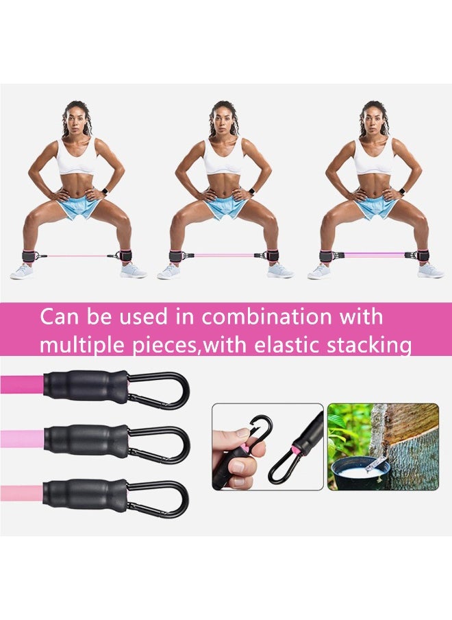 KINGMAZI Ankle Resistance Bands with Cuffs, Ankle Bands for Working Out, Ankle Straps for Women, Exercise Bands for Legs and Butt, Booty Workout Equipment for Kickbacks Hip Fitness Training  - Image 3