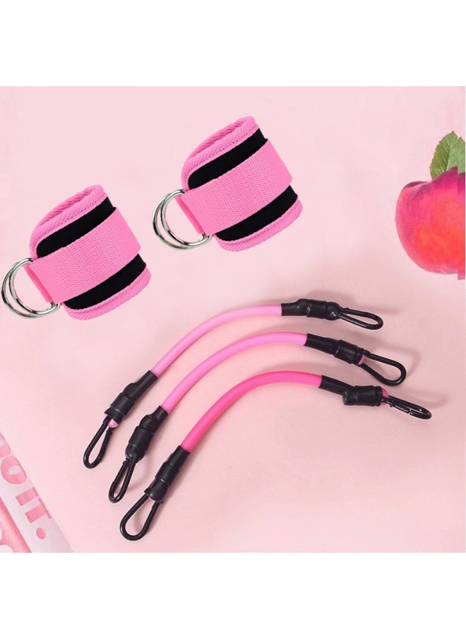 KINGMAZI Ankle Resistance Bands with Cuffs, Ankle Bands for Working Out, Ankle Straps for Women, Exercise Bands for Legs and Butt, Booty Workout Equipment for Kickbacks Hip Fitness Training  - Image 2