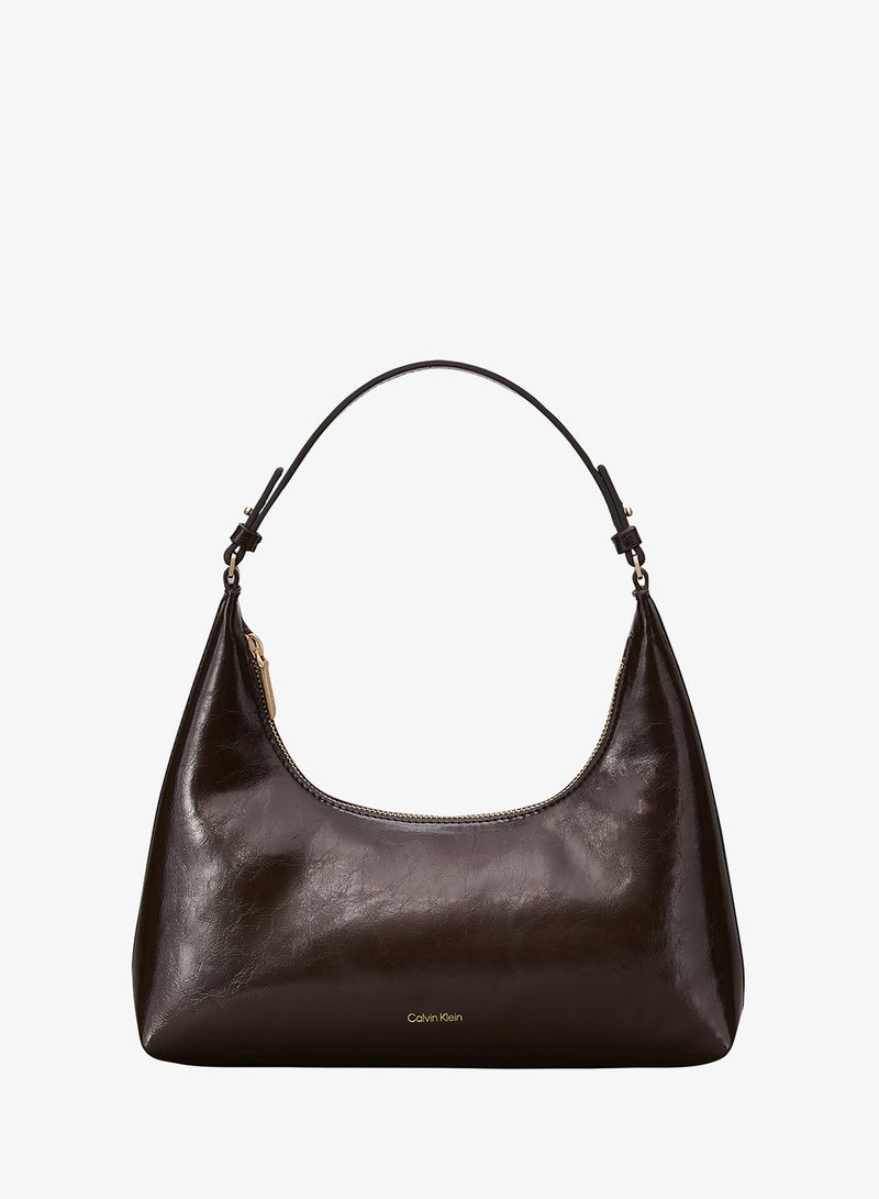 CALVIN KLEIN Foil Logo Glossy Shoulder Bag - Image 1