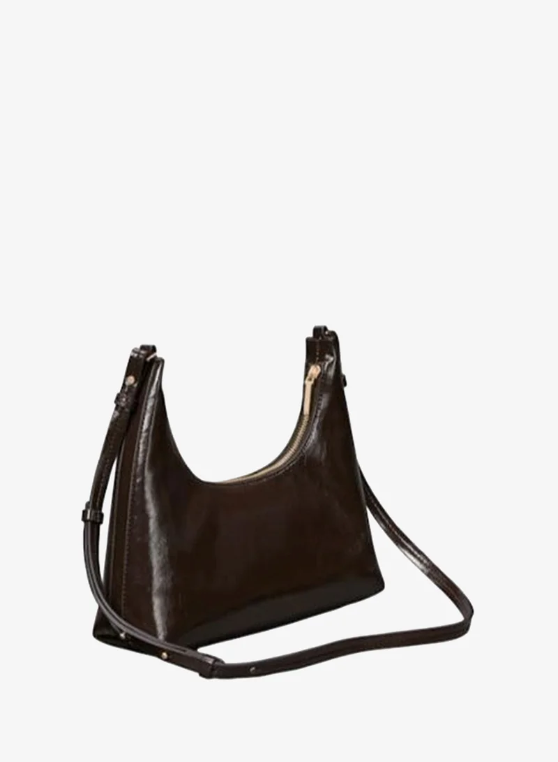 Calvin Klein Foil Logo Glossy Shoulder Bag