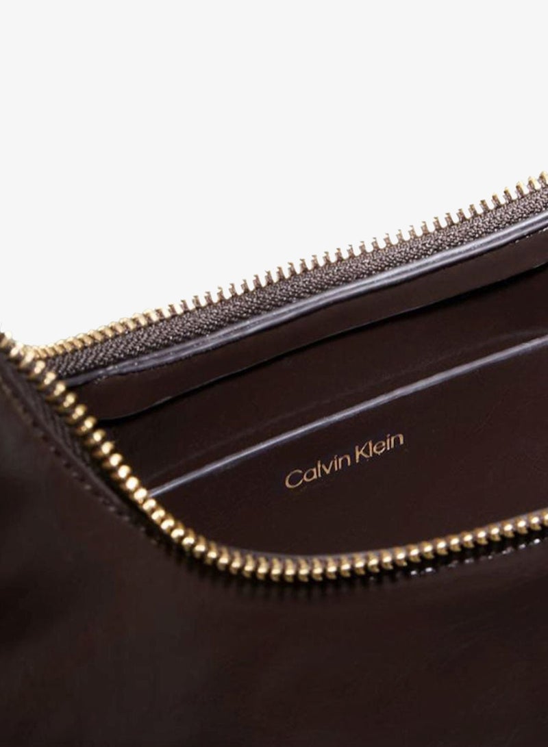 CALVIN KLEIN Foil Logo Glossy Shoulder Bag - Image 4