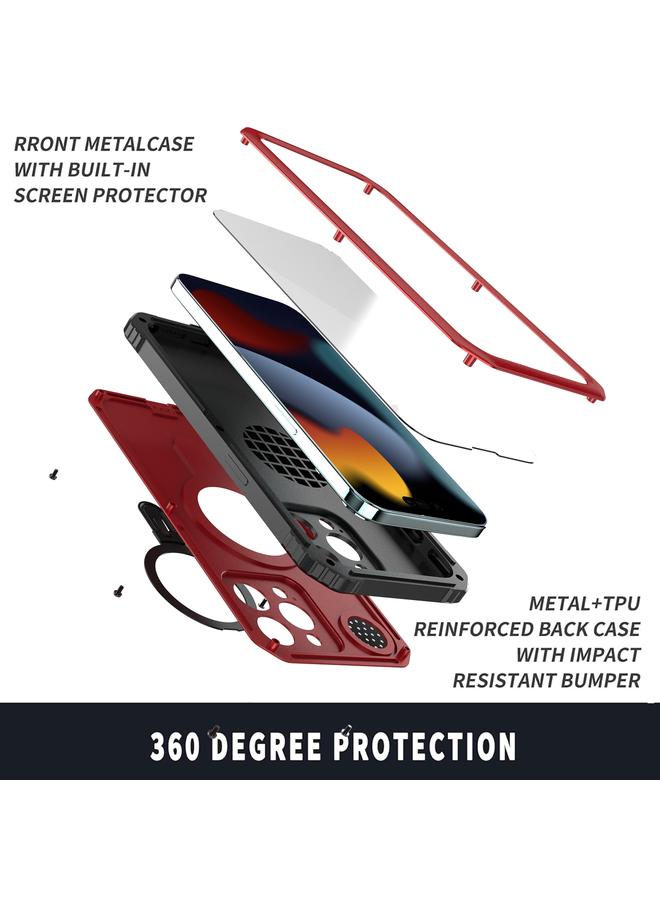 إيروريكس جراب لهاتف iPhone 15 مزود بحامل Aromatherapy MagSafe مقاوم للماء والصدمات - Image 5