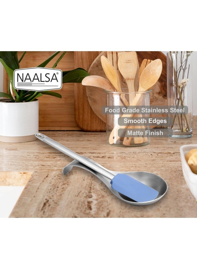 NAALSA CLEANTOP 1Pc Spoon Rest Stainless Steel for Home & Kitchen, Platform and Dining Table, Holding Messy Spoon While Cooking - Image 4
