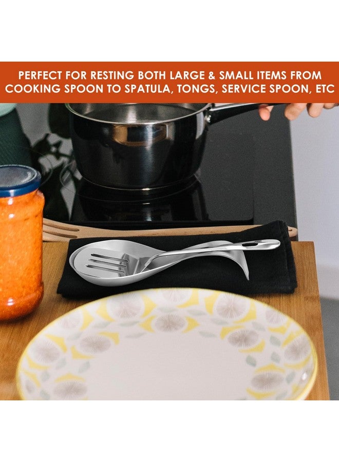 NAALSA CLEANTOP 1Pc Spoon Rest Stainless Steel for Home & Kitchen, Platform and Dining Table, Holding Messy Spoon While Cooking - Image 5